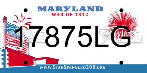 17875LG Maryland License Plate