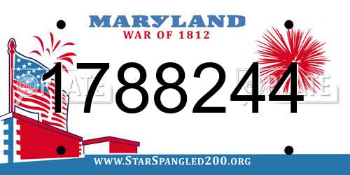 1788244 Maryland License Plate