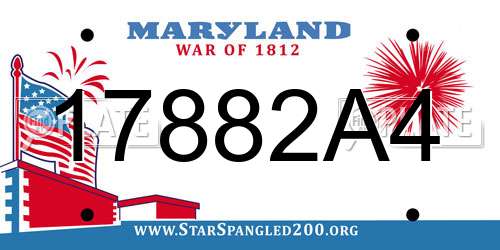 17882A4 Maryland License Plate