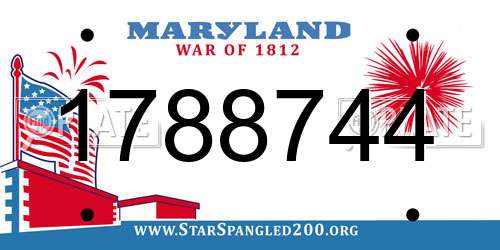1788744 Maryland License Plate