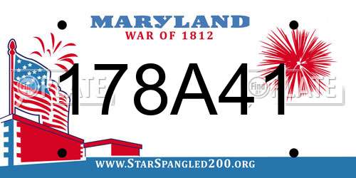 178A41 Maryland License Plate