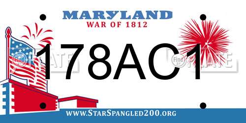 178AC1 Maryland License Plate
