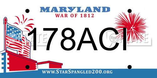 178ACI Maryland License Plate