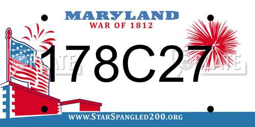 178C27 Maryland License Plate