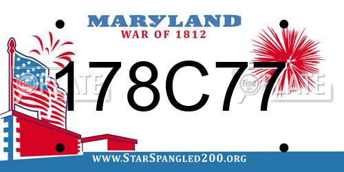 178C77 Maryland License Plate