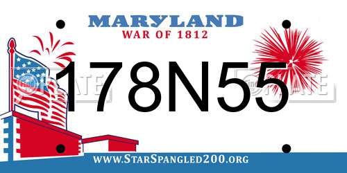 178N55 Maryland License Plate