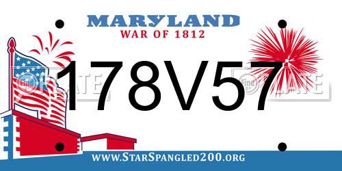 178V57 Maryland License Plate