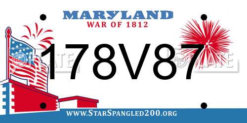 178V87 Maryland License Plate