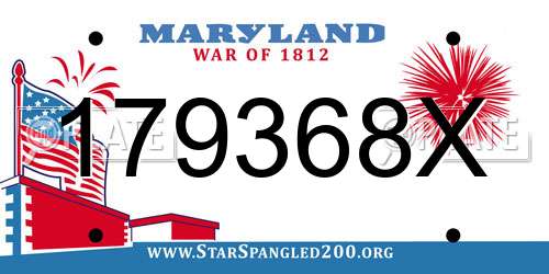 179368X Maryland License Plate