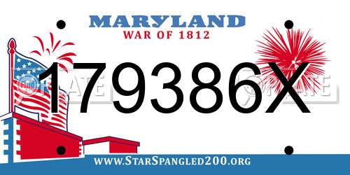 179386X Maryland License Plate