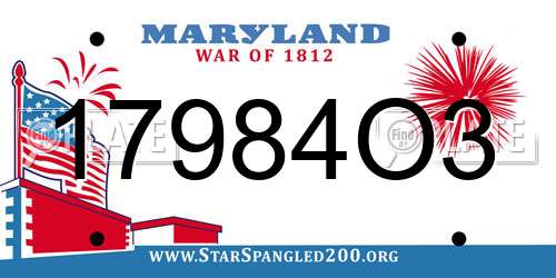 17984O3 Maryland License Plate