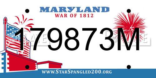 179873M Maryland License Plate