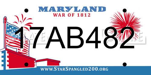 17AB482 Maryland License Plate