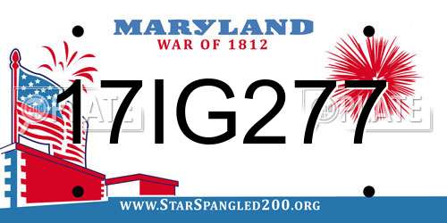 17IG277 Maryland License Plate