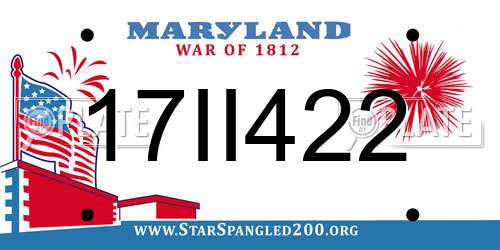 17II422 Maryland License Plate