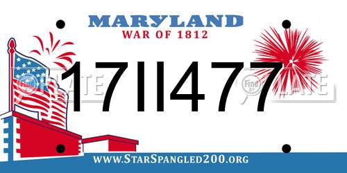 17II477 Maryland License Plate
