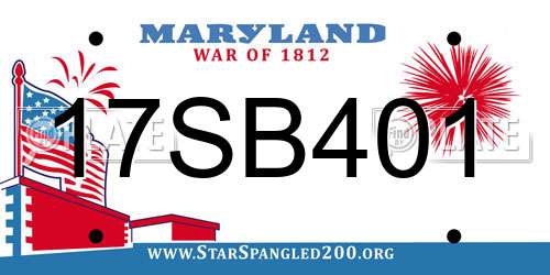 17SB401 Maryland License Plate