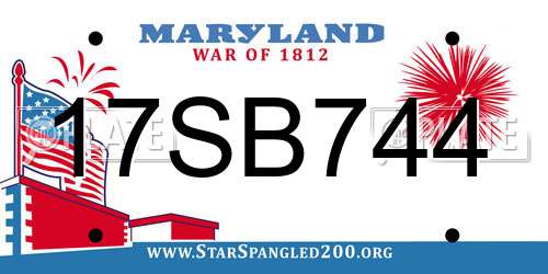 17SB744 Maryland License Plate