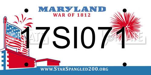17SI071 Maryland License Plate