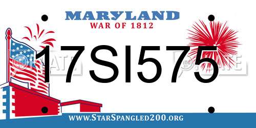 17SI575 Maryland License Plate