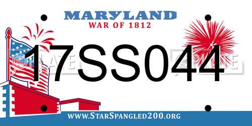 17SS044 Maryland License Plate