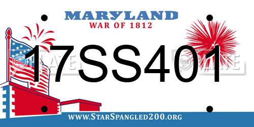 17SS401 Maryland License Plate