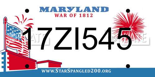 17ZI545 Maryland License Plate
