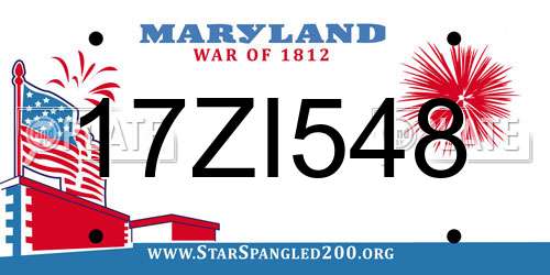 17ZI548 Maryland License Plate