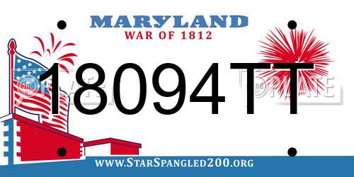 18094TT Maryland License Plate