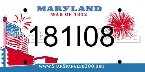 181I08 Maryland License Plate