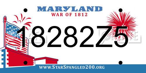 18282Z5 Maryland License Plate