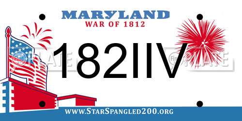 182IIV Maryland License Plate