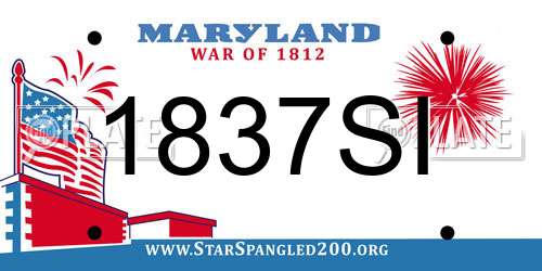 1837SI Maryland License Plate
