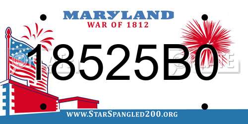 18525B0 Maryland License Plate