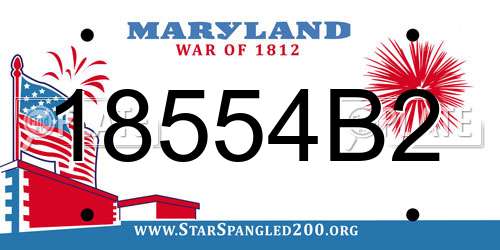 18554B2 Maryland License Plate