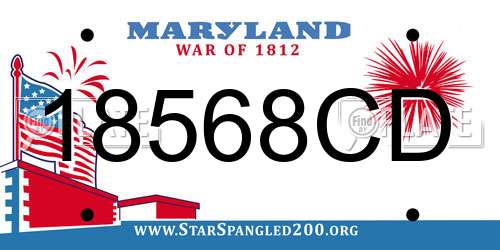 18568CD Maryland License Plate