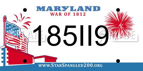 185II9 Maryland License Plate