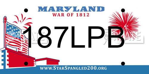 187LPB Maryland License Plate
