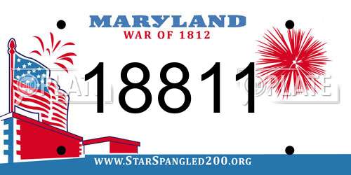 18811 Maryland License Plate