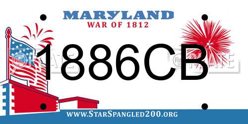 1886CB Maryland License Plate