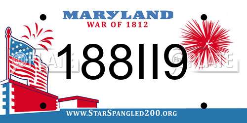 188II9 Maryland License Plate