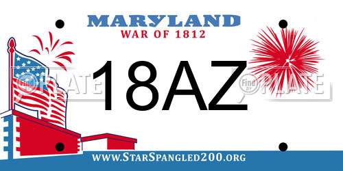 18AZ Maryland License Plate