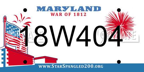 18W404 Maryland License Plate