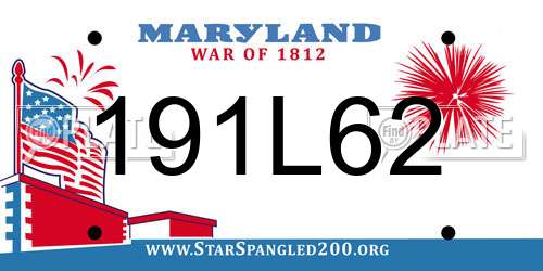 191L62 Maryland License Plate