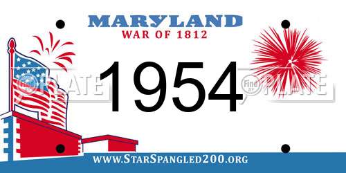 1954 Maryland License Plate