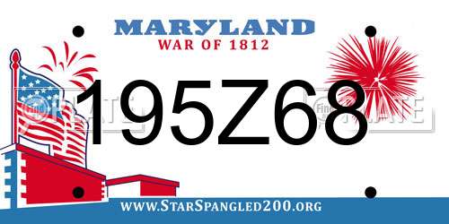 195Z68 Maryland License Plate