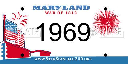 1969 Maryland License Plate