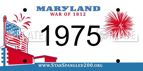 1975 Maryland License Plate