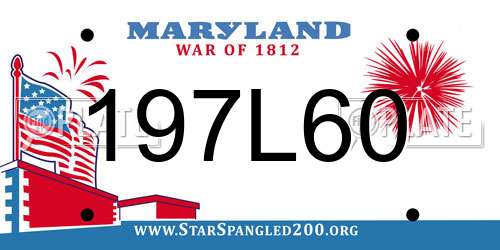 197L60 Maryland License Plate