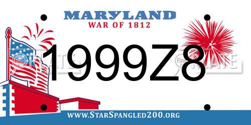 1999Z8 Maryland License Plate